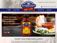 Tablet Screenshot of bookbindersfoods.com